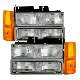 xTune GMC Yukon 94-99 Headlights w/ Corner & Parking Lights 8pcs Sets - OEM HD-JH-GCK94-OE-C-SET