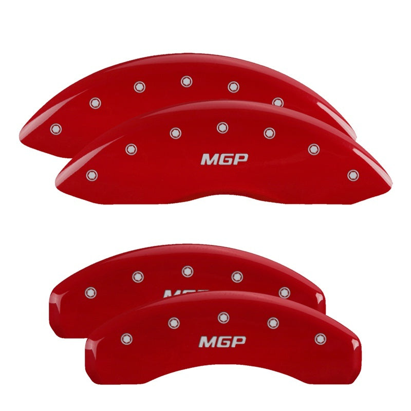 MGP 4 Caliper Covers Engraved Front RAM Engraved Rear RAMHEAD Red finish silver ch