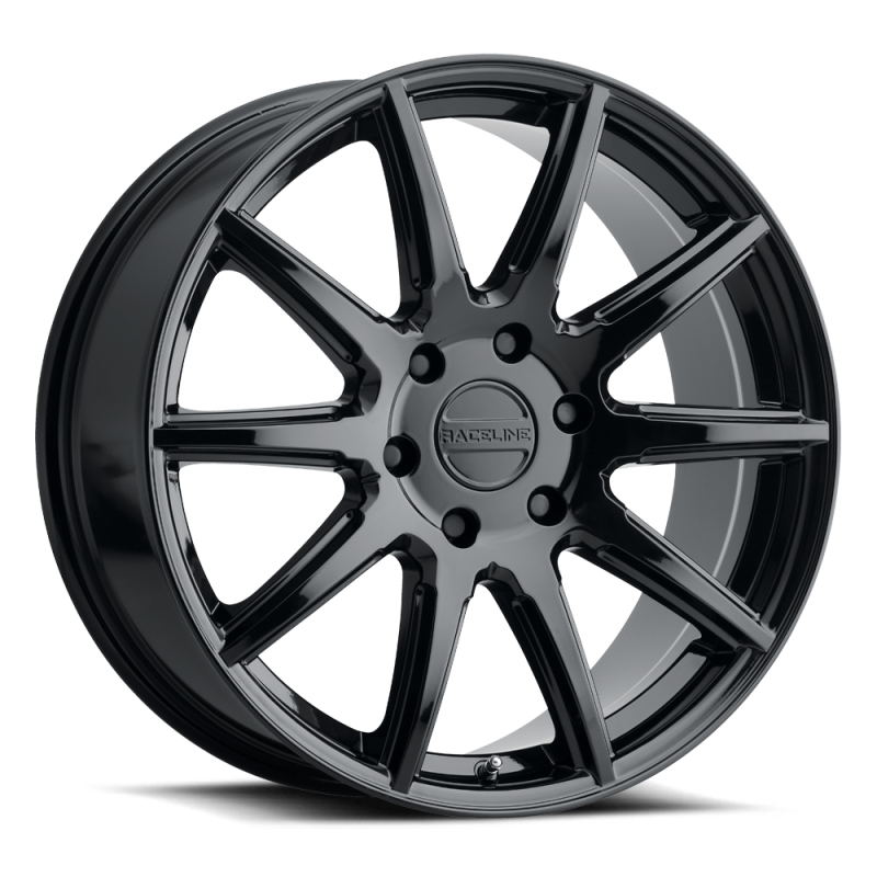 Raceline 159B Spike 20x8.5in / 6x139.7 BP / 15mm Offset / 106.1mm Bore - Gloss Black Wheel