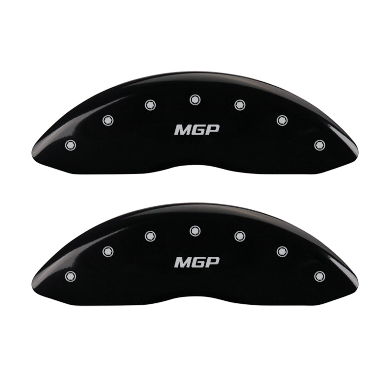 MGP 4 Caliper Covers Engraved Front & Rear JEEP Black finish silver ch