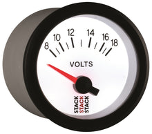 Load image into Gallery viewer, Autometer Stack 52mm 8-18V Electric Battery Voltage Gauge - White