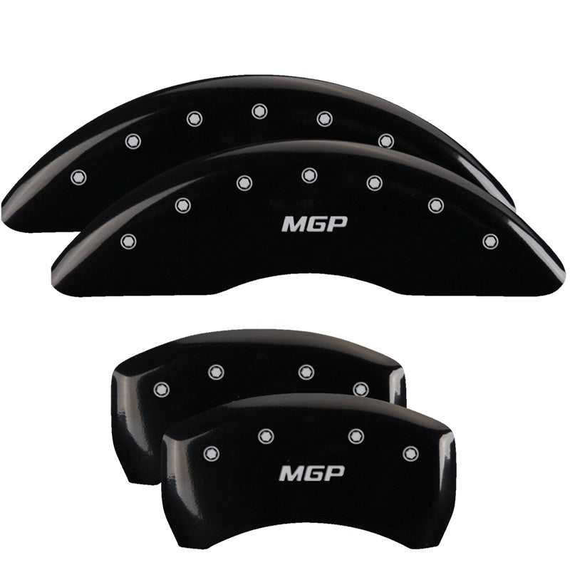 MGP 4 Caliper Covers Engraved Front & Rear MGP Black Finish Silver Char 2018 Volkswagen Atlas