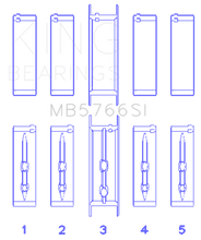 Load image into Gallery viewer, King Engine Bearings GM LS1/2/4/6 (Housing Bore +.010) (Size .001 Oversized) Main Bearing Set