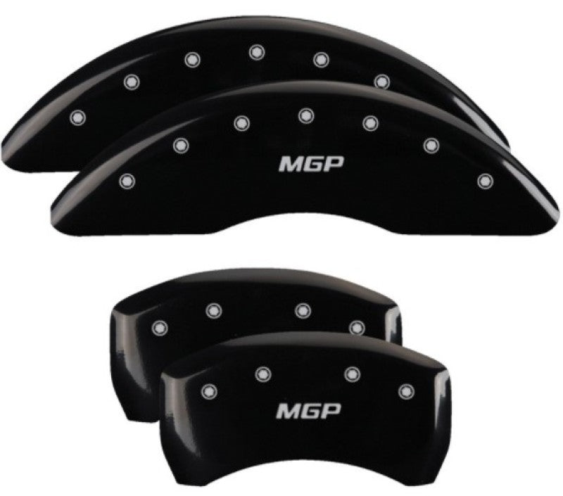 MGP 4 Caliper Covers Engraved Front & Rear MGP Black Finish Silver Char 2018 Volkswagen Atlas