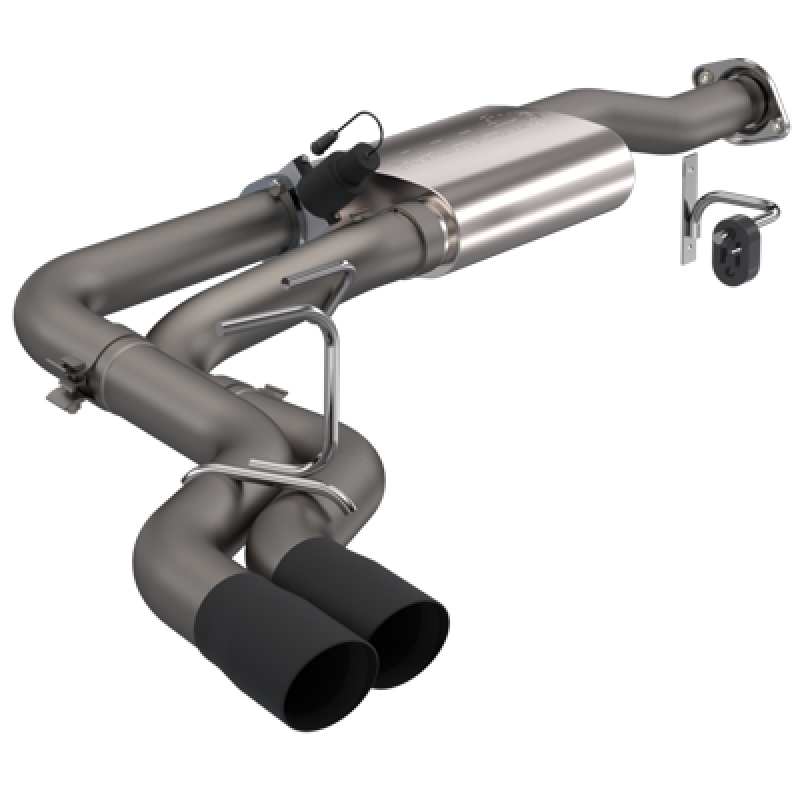 QTP 15-18 Ford F-150 CC/EC Standard Bed 304SS Screamer Cat-Back Exhaust w/3.5in Black Tips