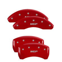 Load image into Gallery viewer, MGP 4 Caliper Covers Engraved Front Pontiac Rear Arrow Red Finish Silver Char 2006 Pontiac GTO