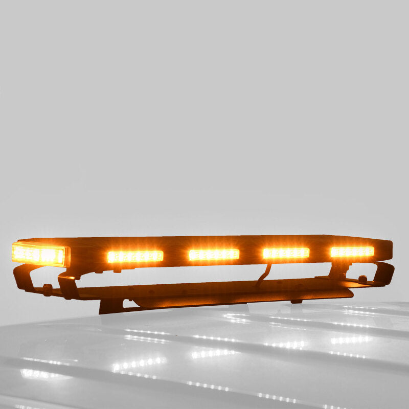 Putco 24In Universal 24In Tri Color Hornet Light (Amber/Blue/White) - LED Stealth Rooftop Strobe Bar