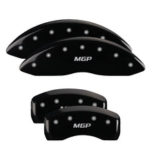 Load image into Gallery viewer, MGP 4 Caliper Covers Engraved Front &amp; Rear MGP Black Finish Silver Characters 2019 Ford Edge