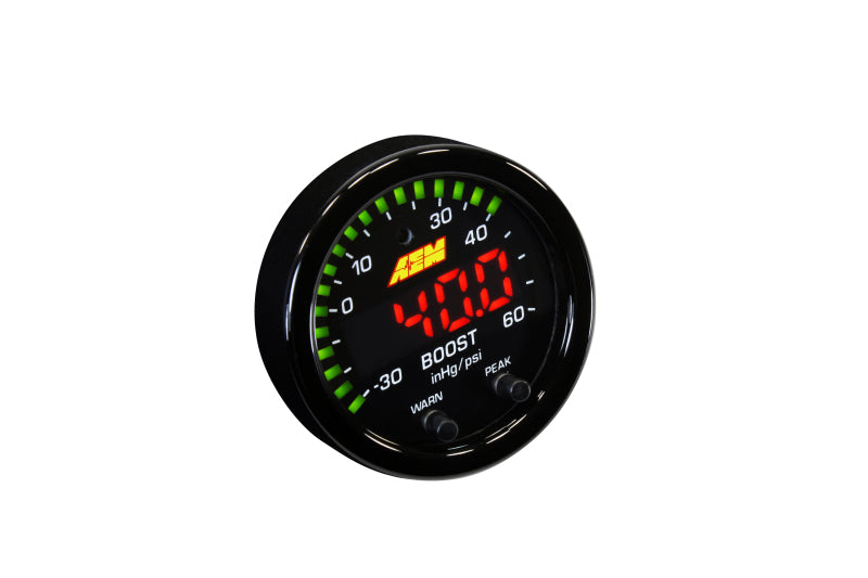 AEM X-Series Boost Pressure -30inHg 60psi Gauge Kit