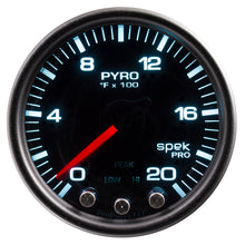 Load image into Gallery viewer, Autometer Spek-Pro Gauge Pyro. (Egt) 2 1/16in 2000f Stepper Motor W/Peak &amp; Warn Blk/Smoke/Blk