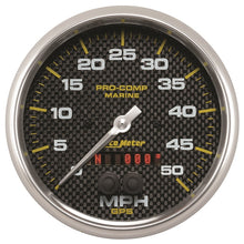 Load image into Gallery viewer, Autometer Speedometer Gauge 5 inch 50MPH GPS Marine Carbon Fiber