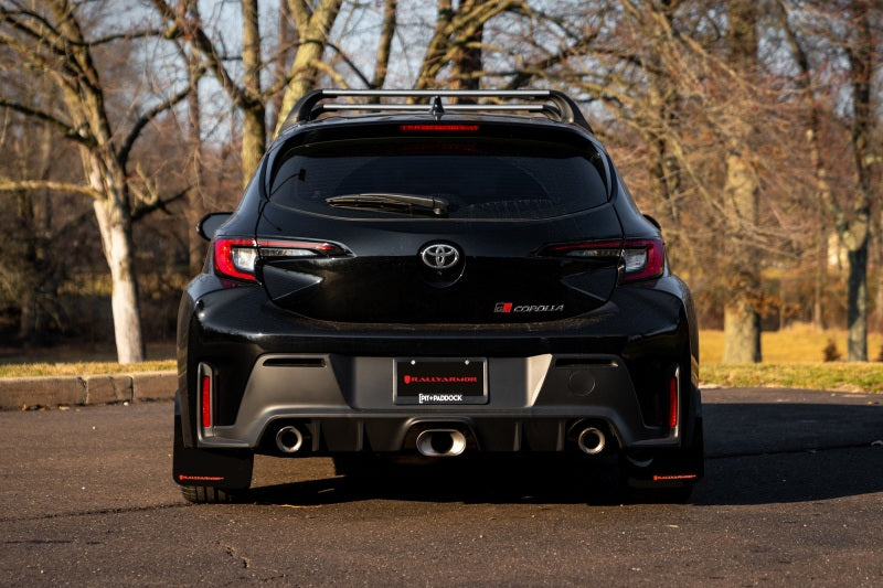 Rally Armor 23-24 Toyota GR Corolla Black UR Mud Flap w/Dark Grey Logo