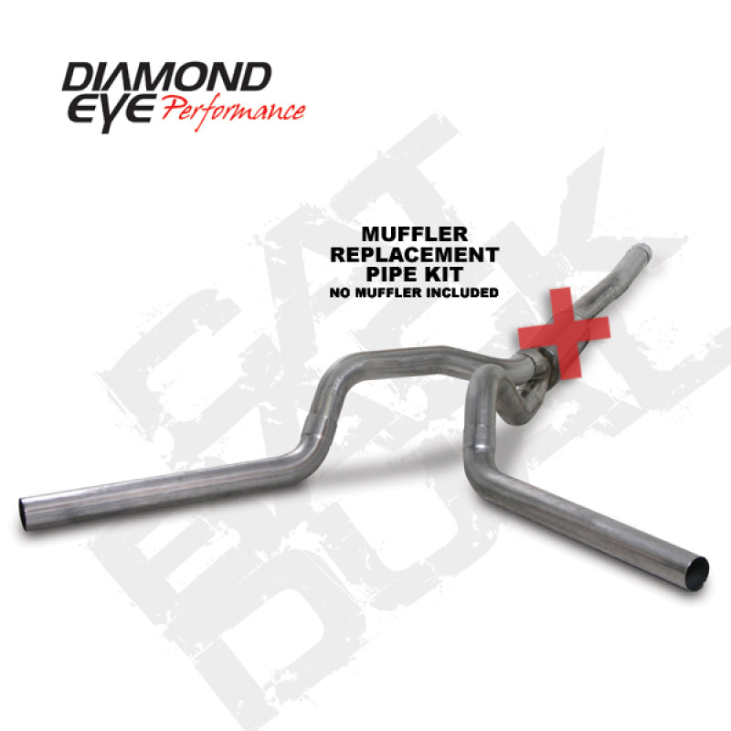 Diamond Eye KIT 4in CB MFLR RPLCMENT PIPE DUAL SS: 2006-2007.5 CHEVY/GMC 6.6L 2500/3500