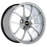 BBS RI-A 18x10.5 5x114.3 ET18 Diamond Silver Wheel -82mm PFS/Clip Required