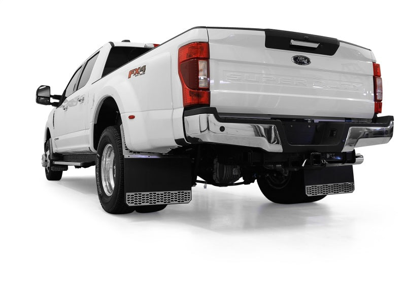 Putco 2020 Chevy Silv/Sierra HD Dually - (Rear) - Set of 2 Mud Skins - Brushed SS w/ Hex Shield