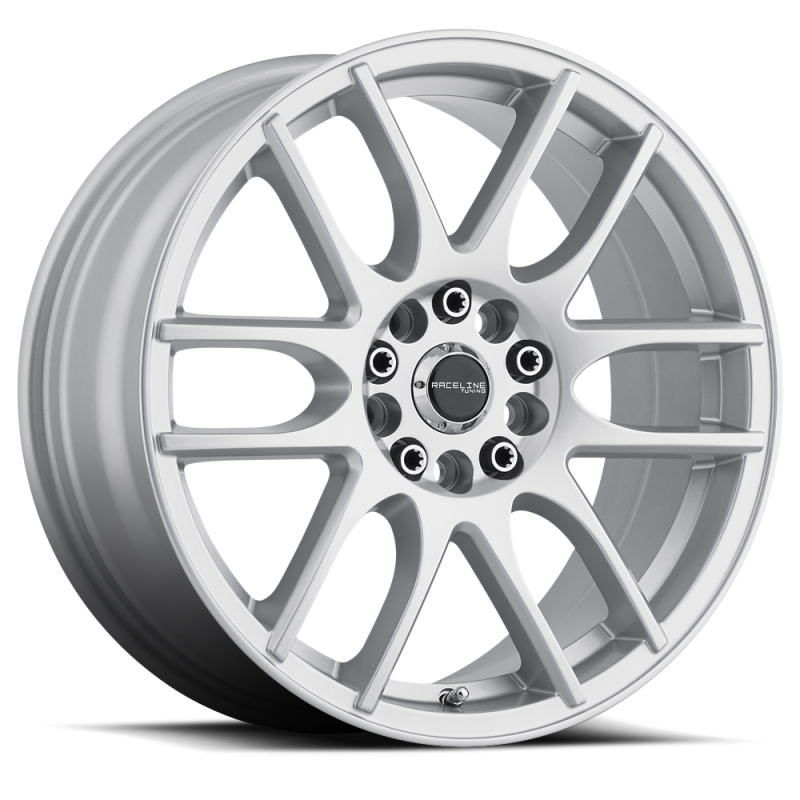 Raceline 141S Mystique 15x7in / 4x100/4x108 BP / 40mm Offset / 72.62mm Bore - Gloss Silver Wheel