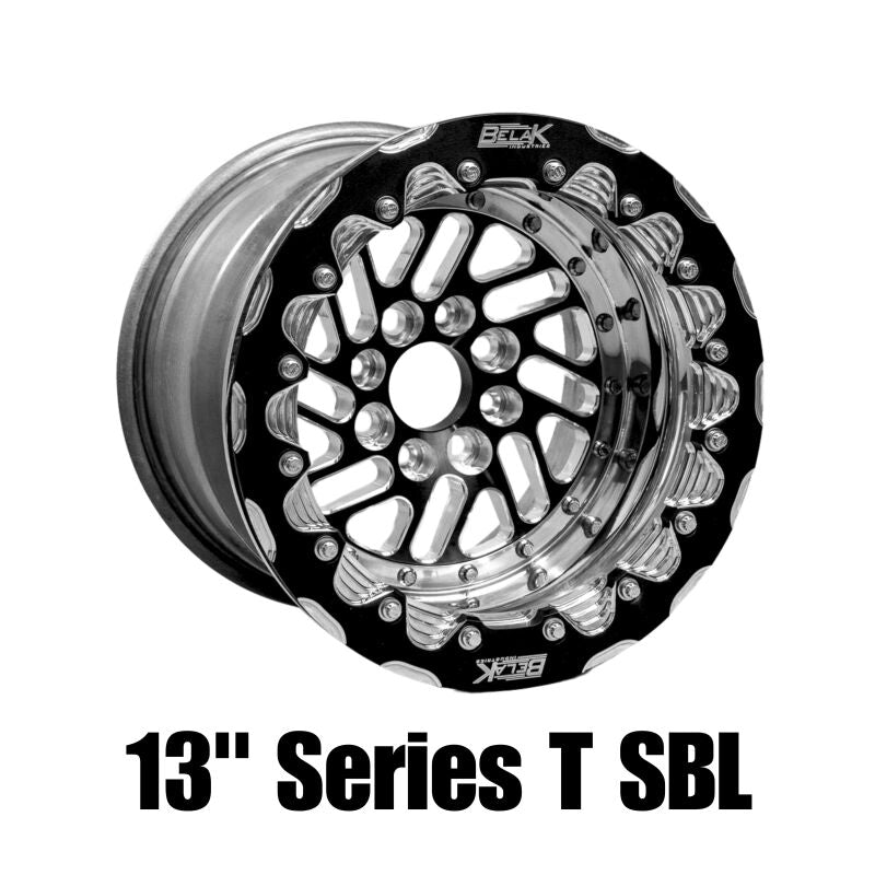 Belak 13x9 / 5in BS / 4x100 BP / High Pad / Series Twisted Wheel - Non-Beadlock