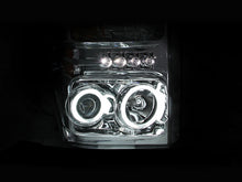 Load image into Gallery viewer, ANZO 2008-2010 Ford F-250 Projector Headlights w/ Halo Chrome (CCFL)