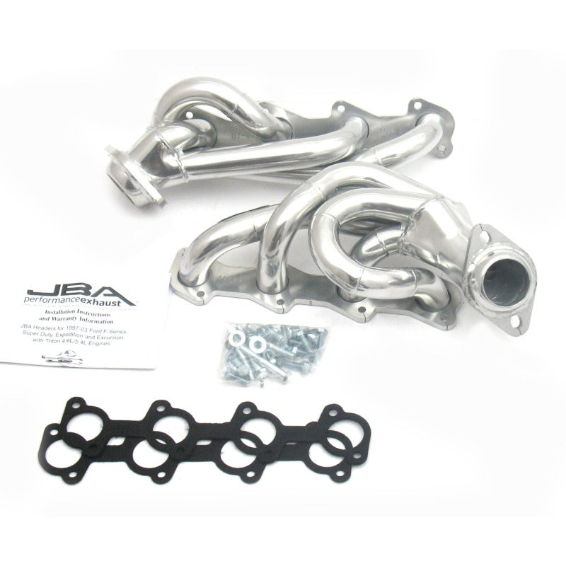 JBA 97-03 Ford F-150 5.4L 2V 1-1/2in Primary Silver Ctd Cat4Ward Header