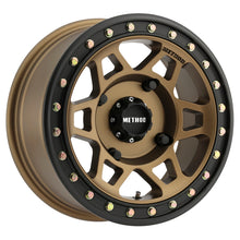 Load image into Gallery viewer, Method MR405 UTV Beadlock 15x7 4+3/13mm Offset 4x156 132mm CB Method Bronze Wheel - Matte Black Ring