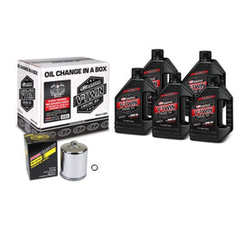 Maxima V-Twin Quick Change Kit Synthetic w/Chrome Filter Milwaukee-Eight