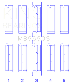 King Engine Bearings Ford 370/429/460 16B OHV Main Bearing Set