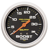 Autometer Pro-Comp 2 5/8in 0-35 PSI Liquid Filled Mech Boost Pressure Gauge