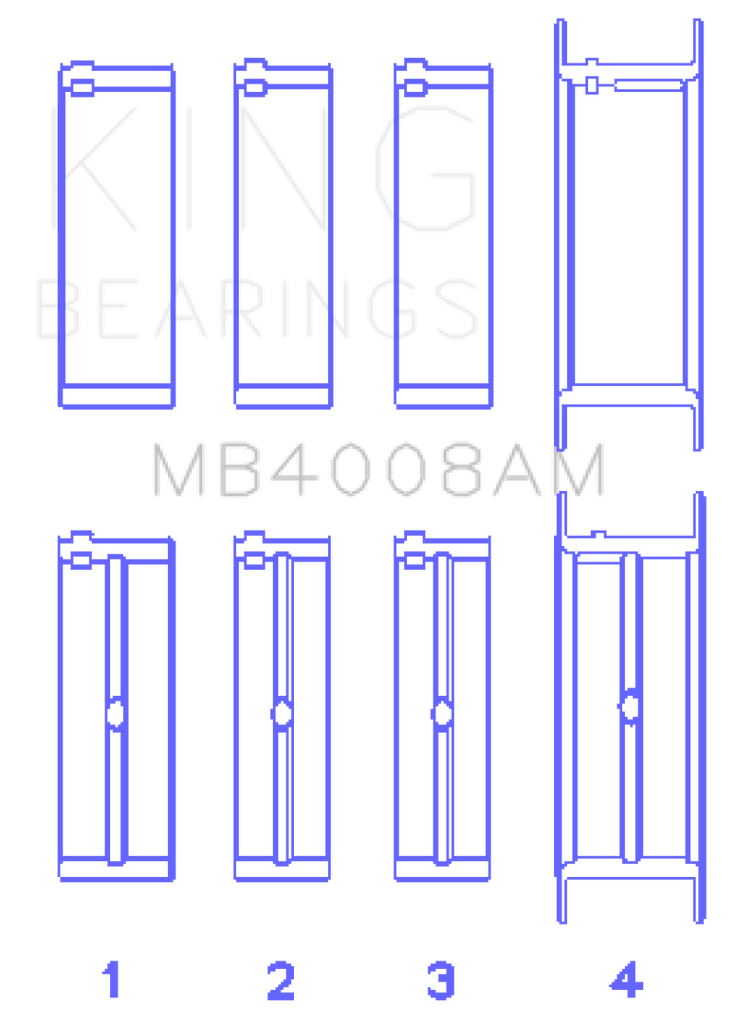 King Engine Bearings Nissan VG20E/VG20DET V6 (Size STD) Main Bearing Set