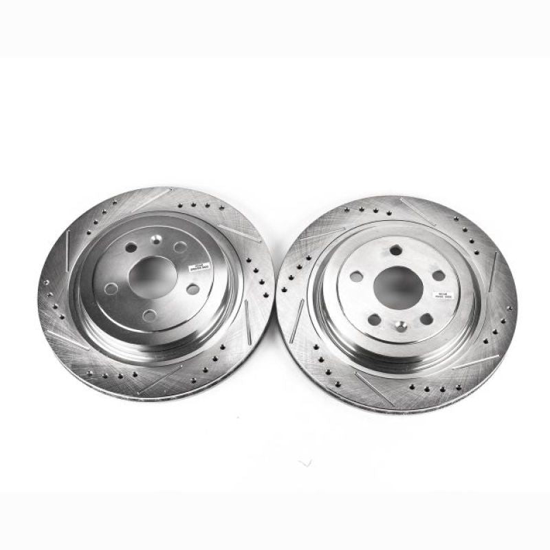 Power Stop 08-14 Cadillac CTS Rear Evolution Drilled & Slotted Rotors - Pair