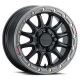 Raceline A14BG Alpha 15x7in/5x114.3 BP/25mm Offset/68mm Bore - Black & Gunmetal Ring Beadlock Wheel