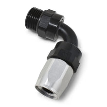 Load image into Gallery viewer, Russell Performance Swivel Hose End Assy #10 AN Male SAE Port to #8 Hose 90 Deg Clr/Blk Anodized