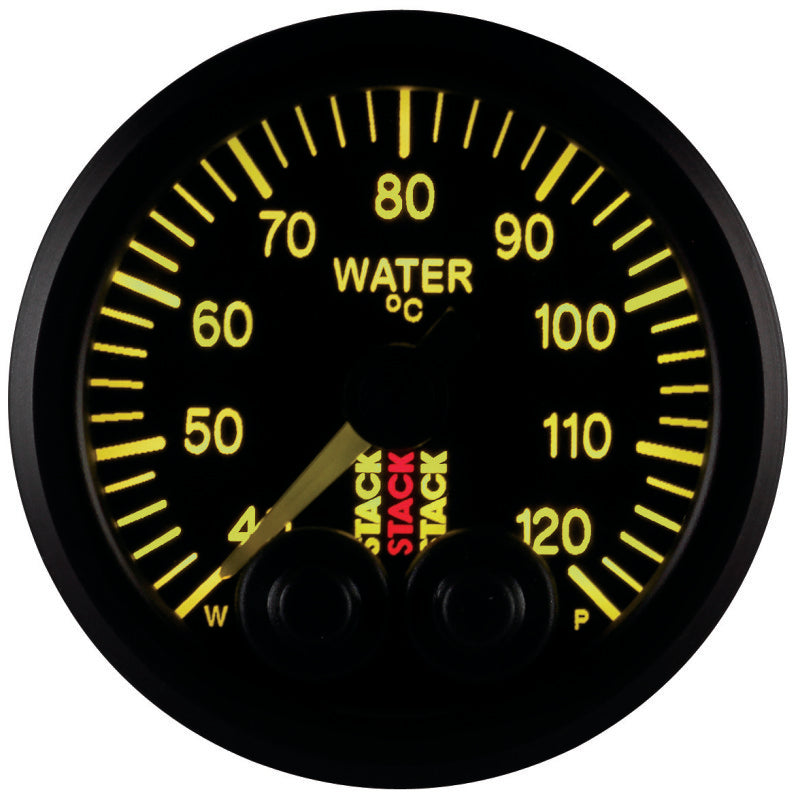 Autometer Stack 52mm 40-120 Deg C 1/8in NPTF Male Pro-Control Water Temp Gauge - Black