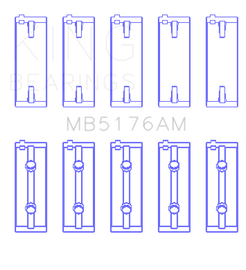 King Engine Bearings Mitsubishi 4G93 SOHC (Size 0.5) Main Bearing Set