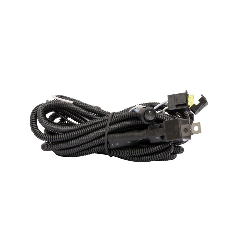 Westin 11ft Length 14 Ga Incl 15 Amp Fuse w/ Loom & Single Connector LED Wiring Harness - Black