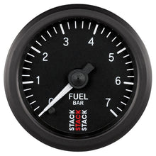 Load image into Gallery viewer, Autometer Stack 52mm 0-7 Bar M10 Male Pro Stepper Motor Fuel Pressure Gauge - Black