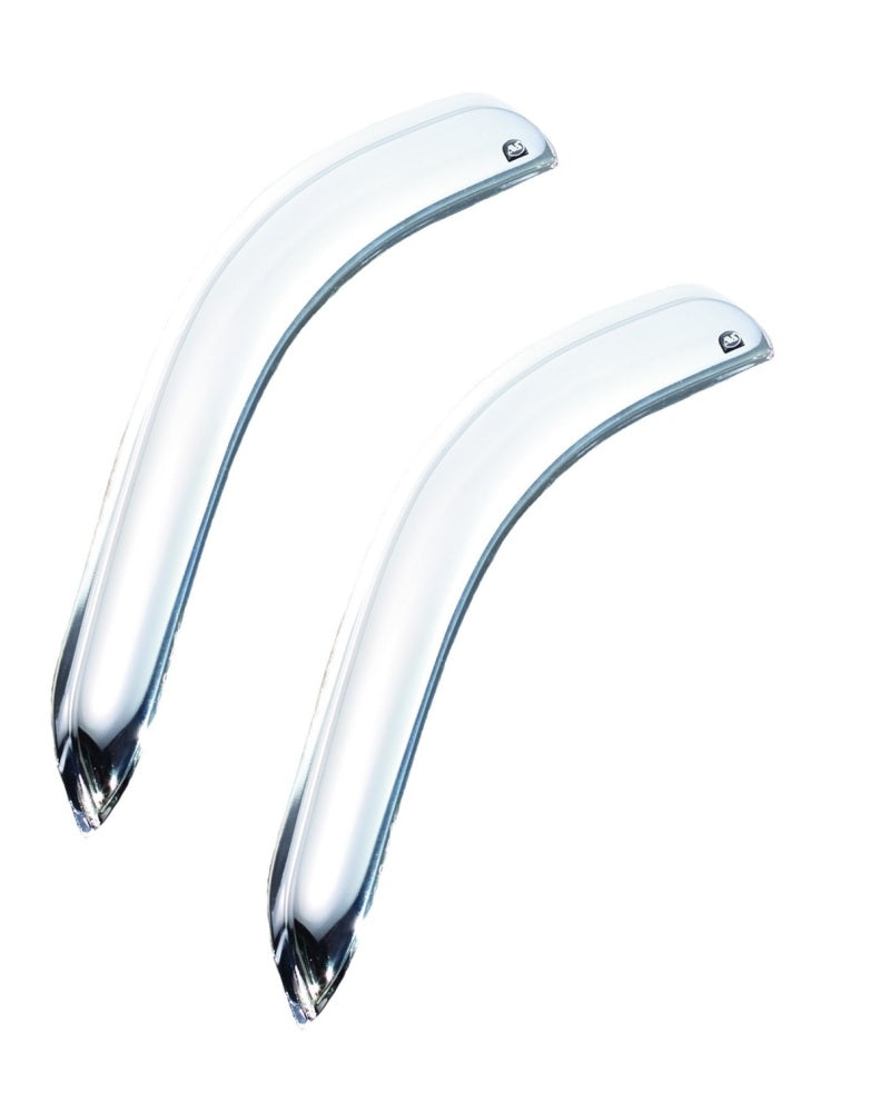 AVS 14-18 Chevy Silverado 1500 Standard Cab Outside Mount Front Window Ventvisor 2pc - Chrome