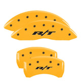 MGP 4 Caliper Covers Engraved Front & Rear Durango Yellow Finish Black Char 2007 Dodge Durango