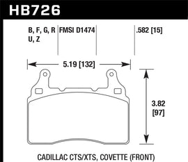 Hawk 10-17 Chevrolet Camaro HP+ Compound Front Brake Pads