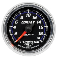 Load image into Gallery viewer, Autometer Cobalt 52mm 2000 Deg F Electronic Pyrometer Gauge