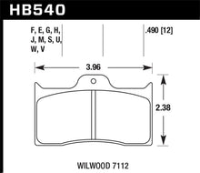 Load image into Gallery viewer, Hawk Wilwood 7112 Blue 9012 Race Brake Pads