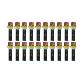 Wheel Mate Mevius 17 Hex Lug Bolt Set of 20 - Chrome Neon 14x1.25 40mm Cone 60 DEG TAP