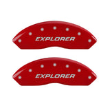 MGP 4 Caliper Covers Engraved Front & Rear Explorer/2011 Red Finish Silver Char 2009 Ford Explorer