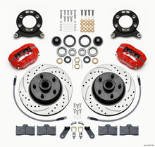 Load image into Gallery viewer, Wilwood Forged Dynalite-M Front Kit 11.30in 1 PC Rotor&amp;Hub Drill-Red 1970-1973 Mustang Disc &amp; Drum