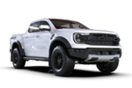 Rally Armor 23-25 Ford Ranger Raptor Black UR Mud Flap White Logo