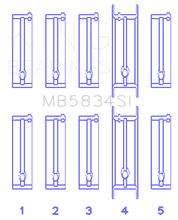 Load image into Gallery viewer, King Engine Bearings Chevrolet 121Ci/Ln2 134Ci Housing Bore +.002 (Size +0.75mm) Main Bearing Set