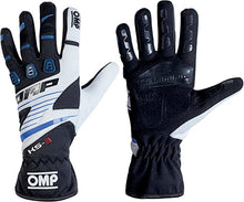 Load image into Gallery viewer, OMP KS-3 Gloves Black/W/Blue - Size L