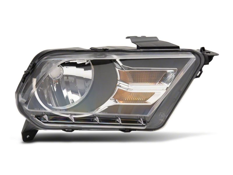 Raxiom 10-12 Ford Mustang Axial Series OEM Style Rep Headlights- Chrome Housing (Clear Lens)