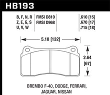 Load image into Gallery viewer, Hawk Dodge / Ferrari  Front &amp; Rear / Ferrari / Jaguar / Nissan Front DTC-70 Race Brake Pads