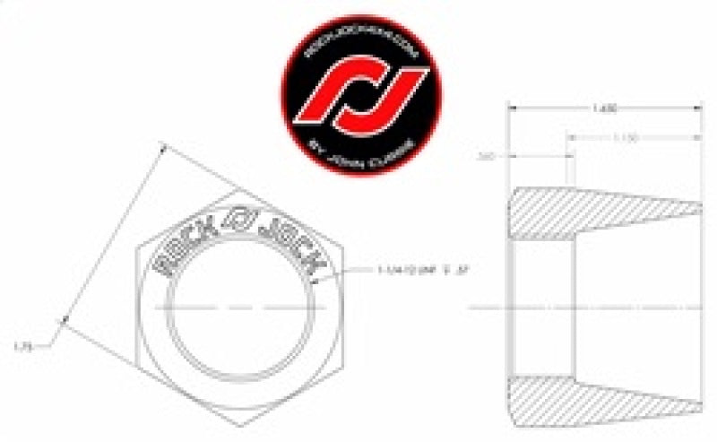 RockJock RockNut Kit Nut and Bung 1 1/4in RH Thread