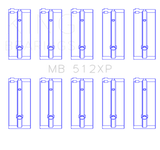 King Engine Bearings Ford BDA - European (Size STD) Performance Main Bearing Set